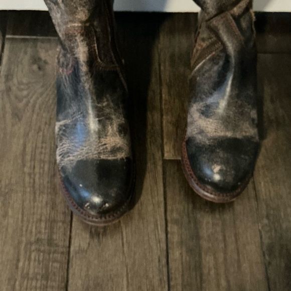 Make Offer:) Bed Stu, Tall Black Distressed Boots, Sz 7.5, Worn twice - Picture 5 of 8